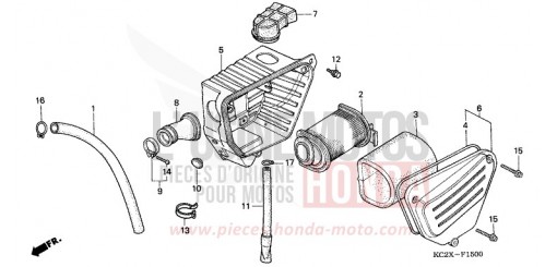 AIR CLEANER (1) CM125CX de 1999